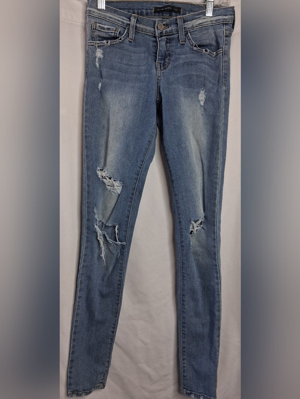 Flying Monkey Distressed Skinny Jeans - Blue 25